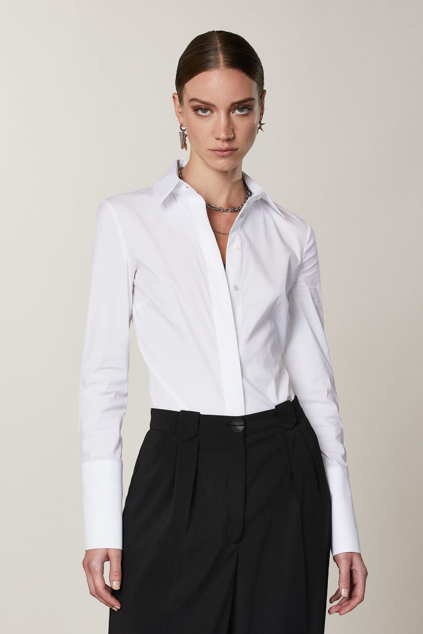 Patrizia Pepe Shirt Bodysuit Beyaz | ILC210475