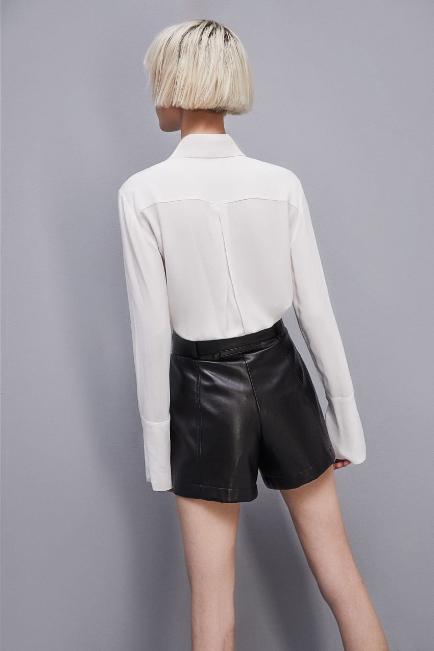 Patrizia Pepe Shirt With High Cuffs Beyaz | DLS387642