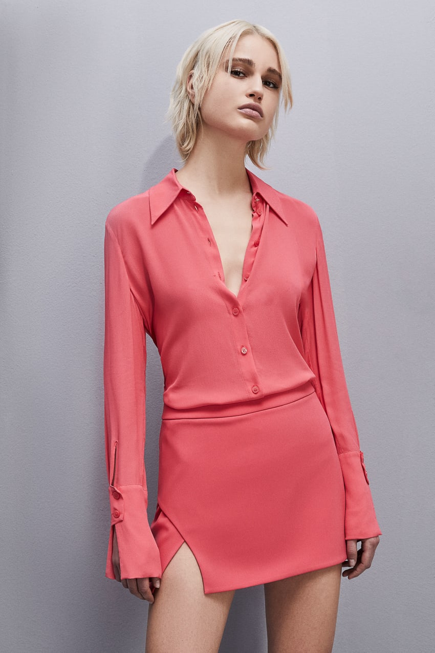 Patrizia Pepe Shirt With High Cuffs Pembe | ENF381459