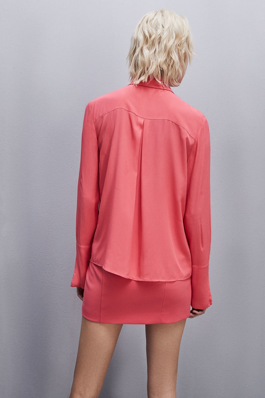 Patrizia Pepe Shirt With High Cuffs Pembe | ENF381459