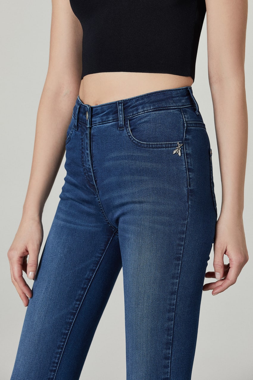 Patrizia Pepe Skinny Jeans Regular Waist Mavi | JRI472958