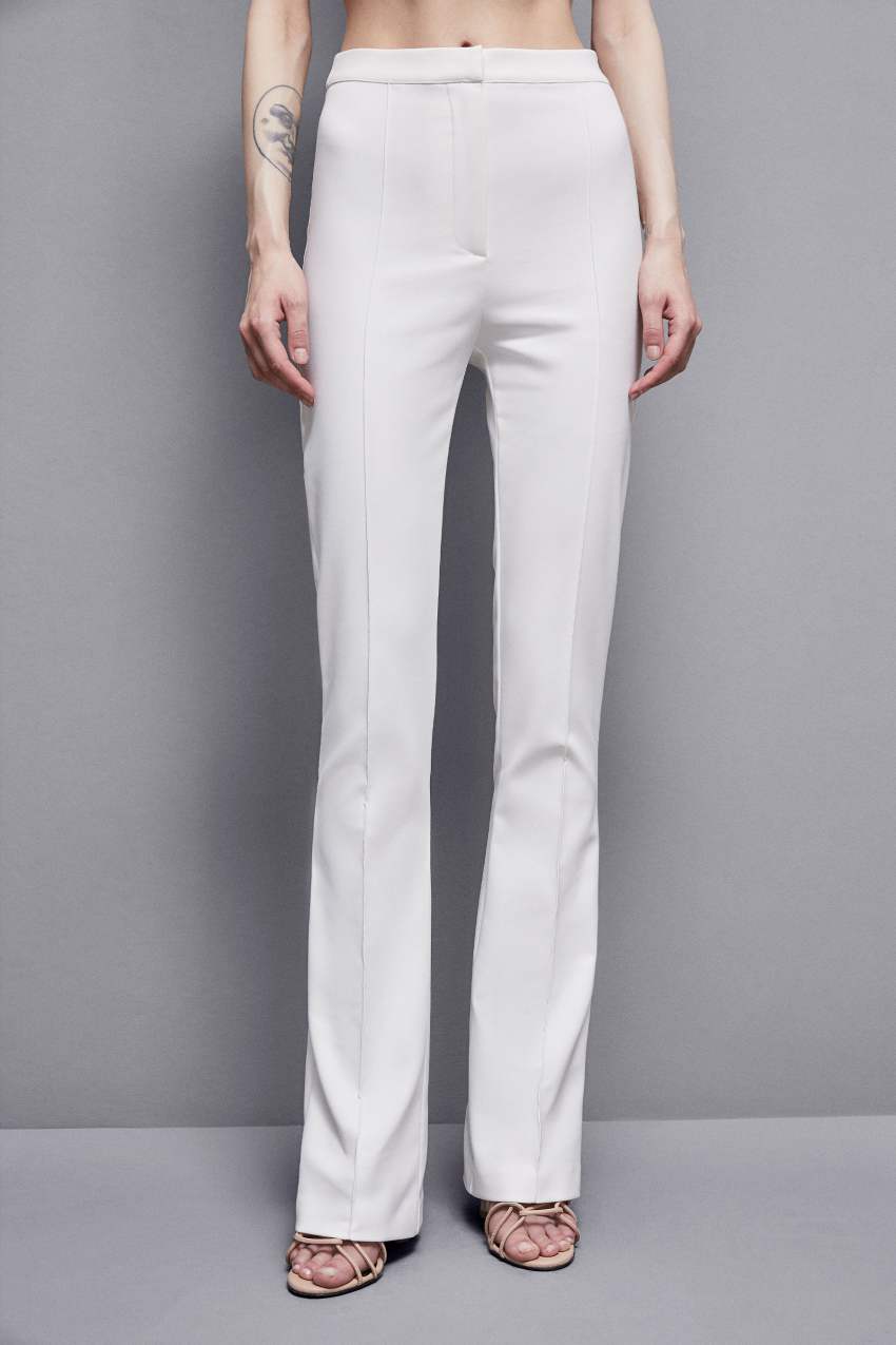 Patrizia Pepe Slim Flare Pants Beyaz | NLK470359