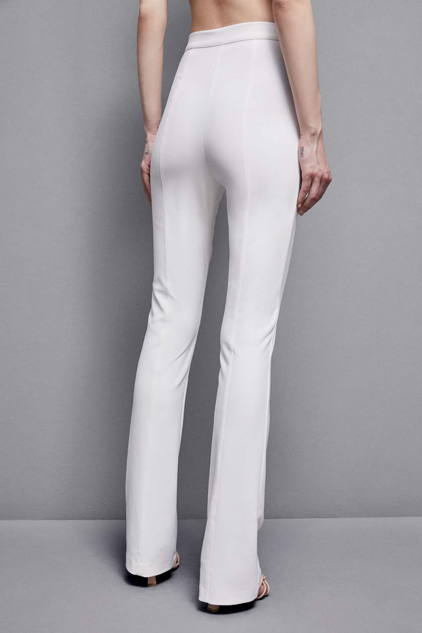 Patrizia Pepe Slim Flare Pants Beyaz | NLK470359