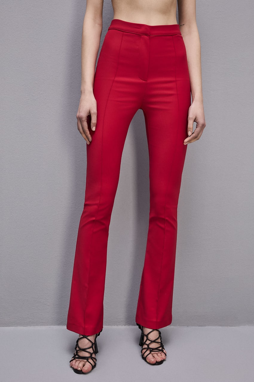 Patrizia Pepe Slim Flare Pants Kırmızı | DNV372561