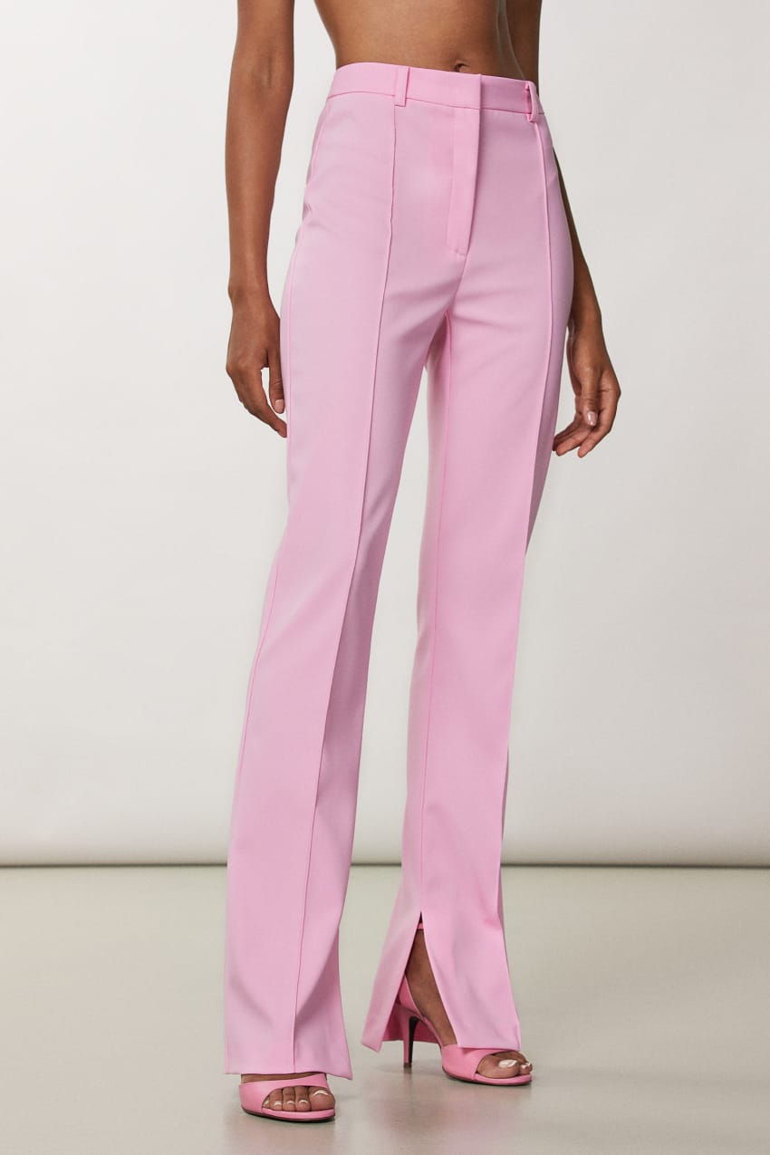 Patrizia Pepe Slim Pants With Side Slit Pembe | SJA235074