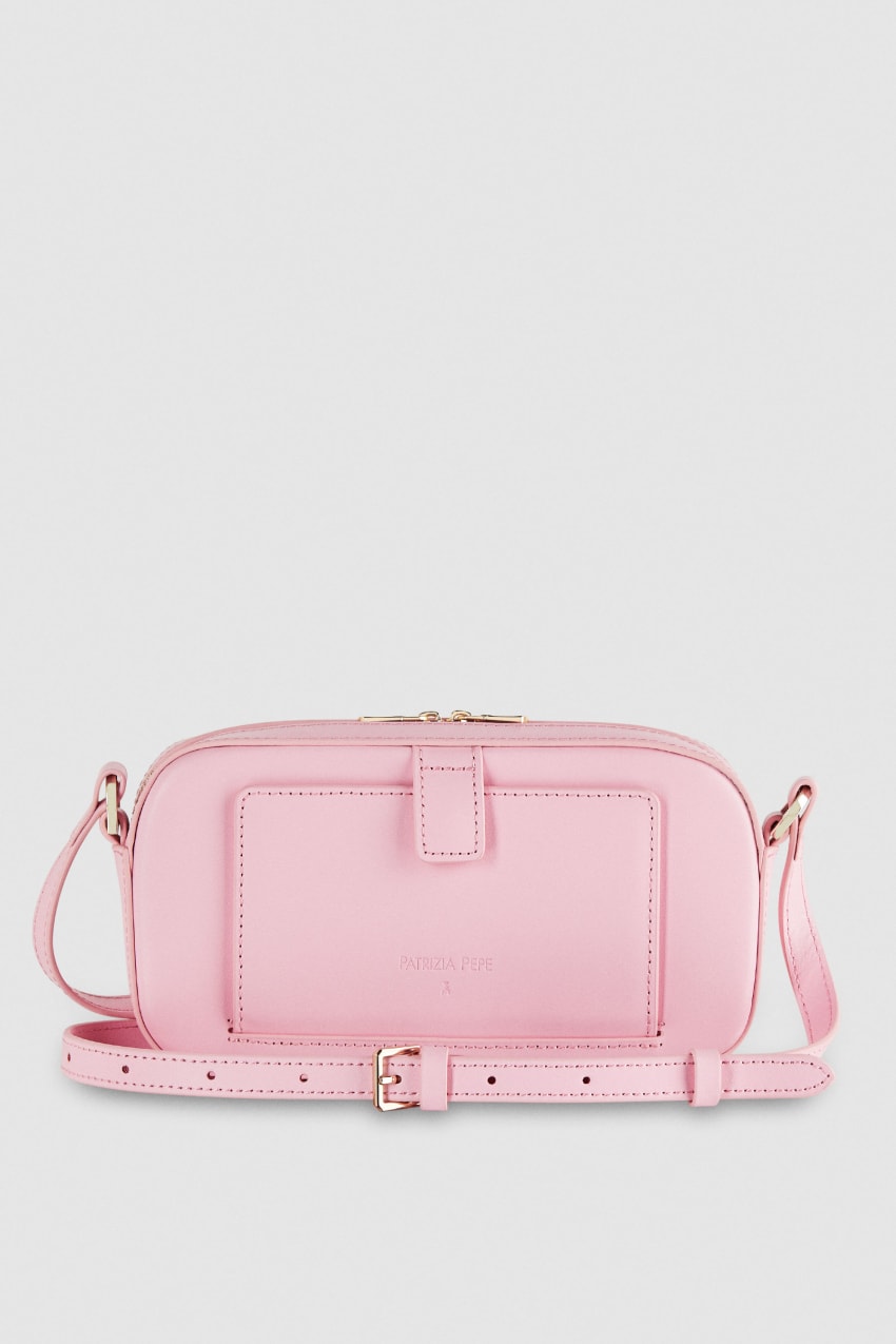 Patrizia Pepe Small Graphic Case Shoulder Bag Pembe | LMS975640