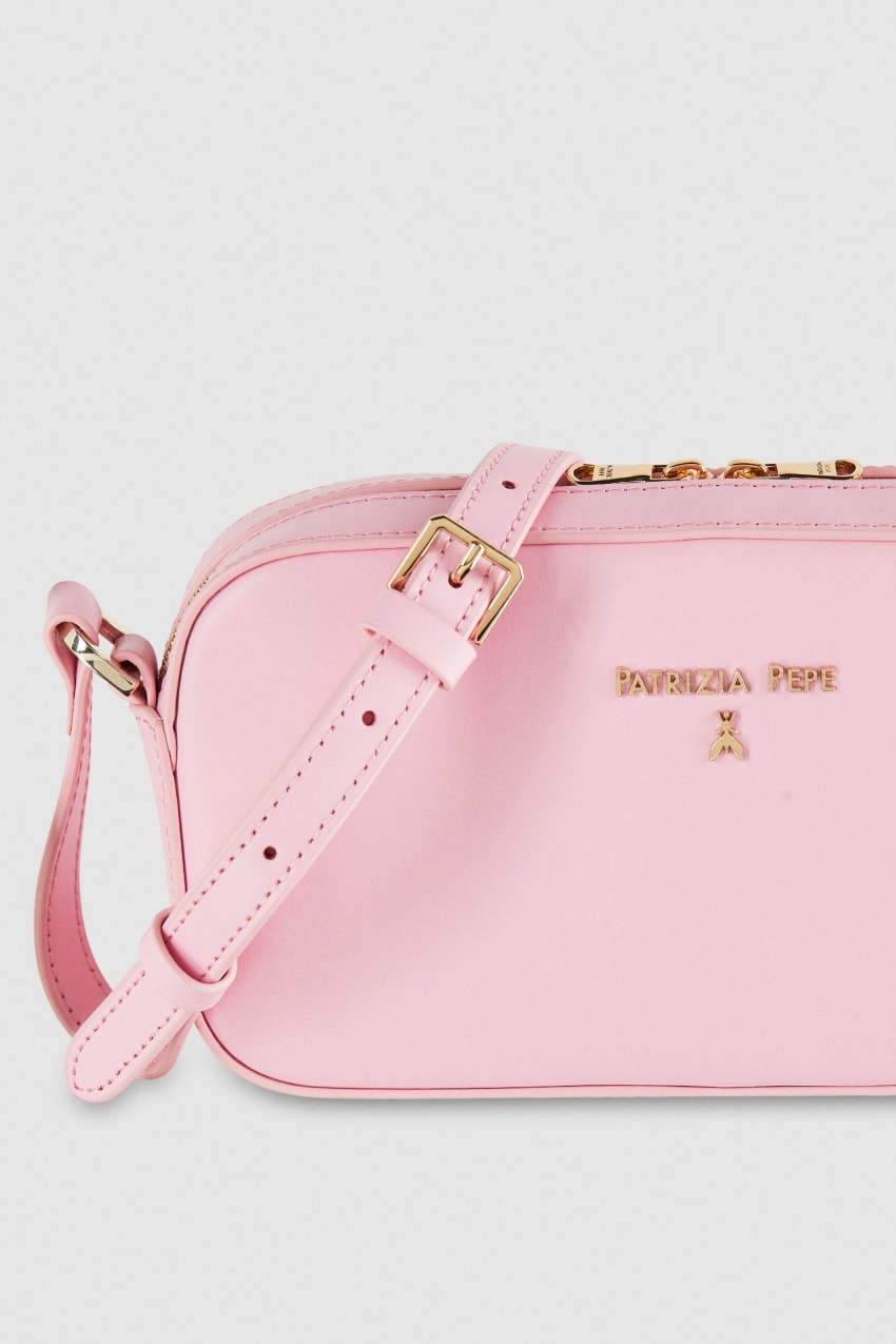 Patrizia Pepe Small Graphic Case Shoulder Bag Pembe | LMS975640