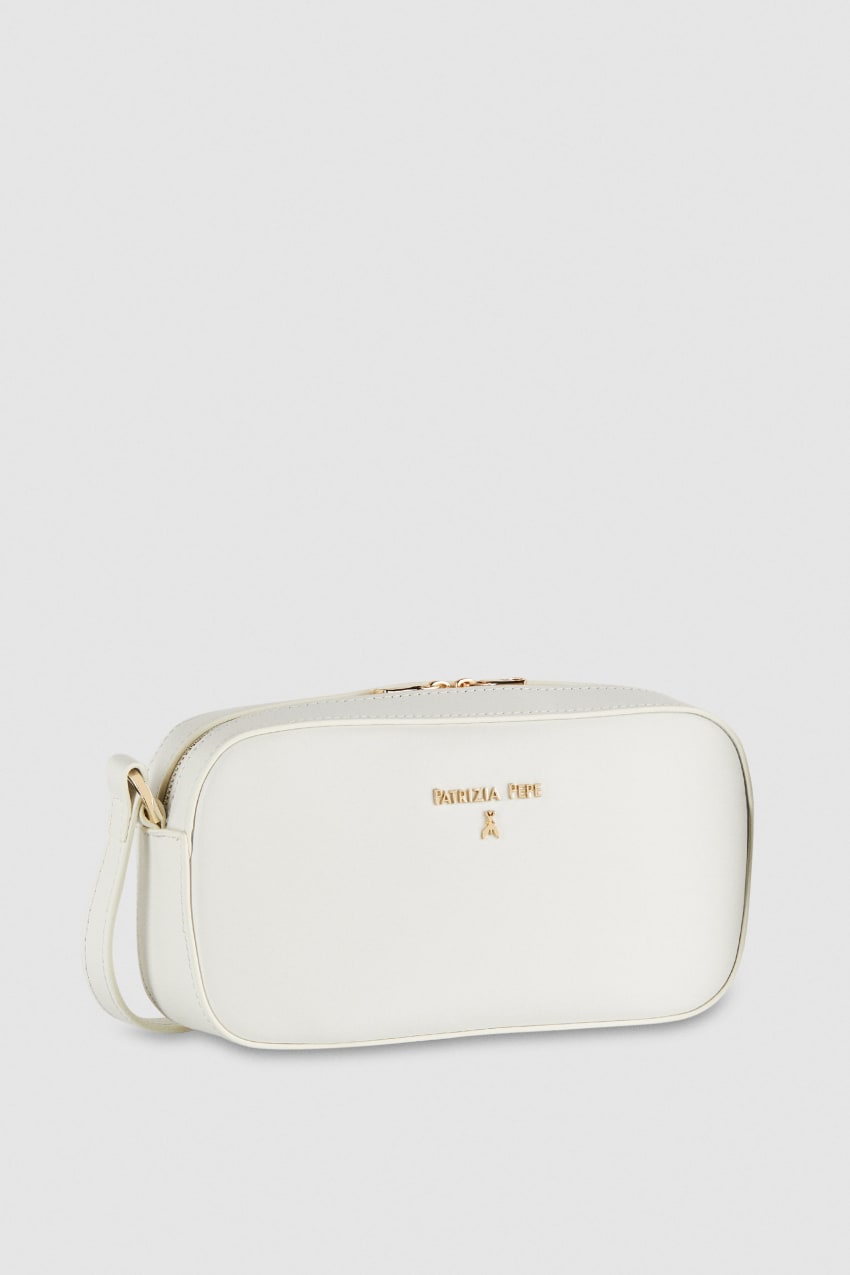 Patrizia Pepe Small Graphic Case Shoulder Bag Beyaz | OYZ458136