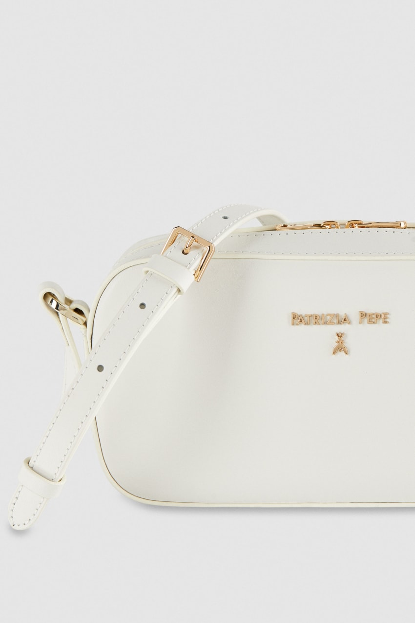 Patrizia Pepe Small Graphic Case Shoulder Bag Beyaz | OYZ458136