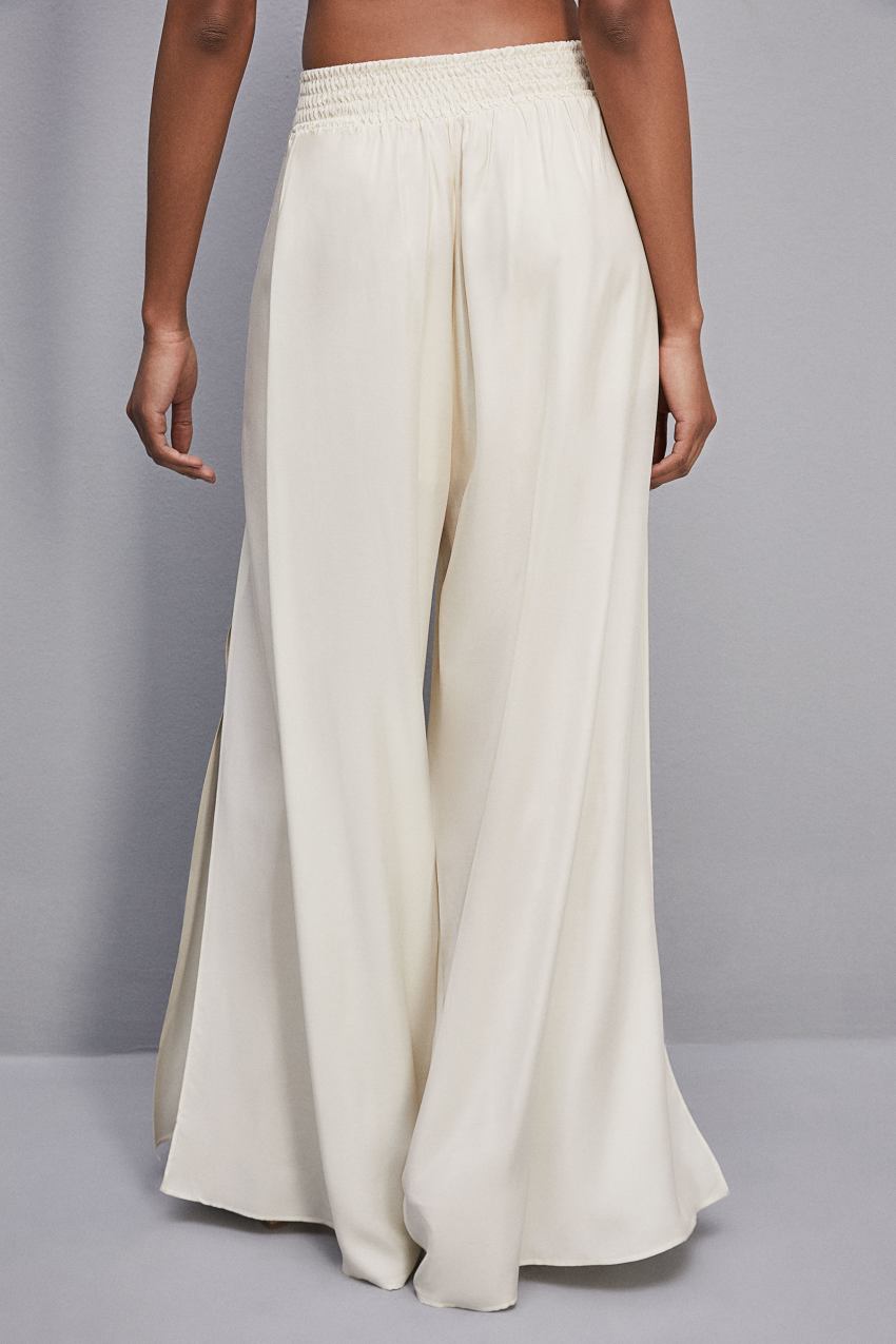 Patrizia Pepe Smock Stitch Palazzo Pants Beyaz | SDH704956