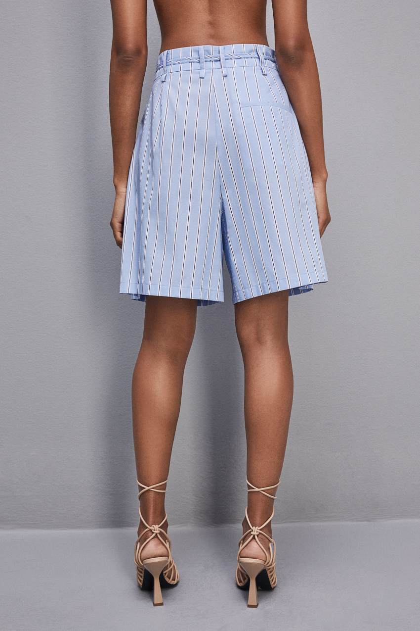 Patrizia Pepe Soft Pleated Bermuda Shorts Açık Mavi | TEH702985