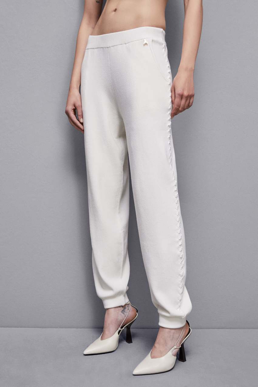 Patrizia Pepe Soft Viscose Joggers Beyaz | QIL403258