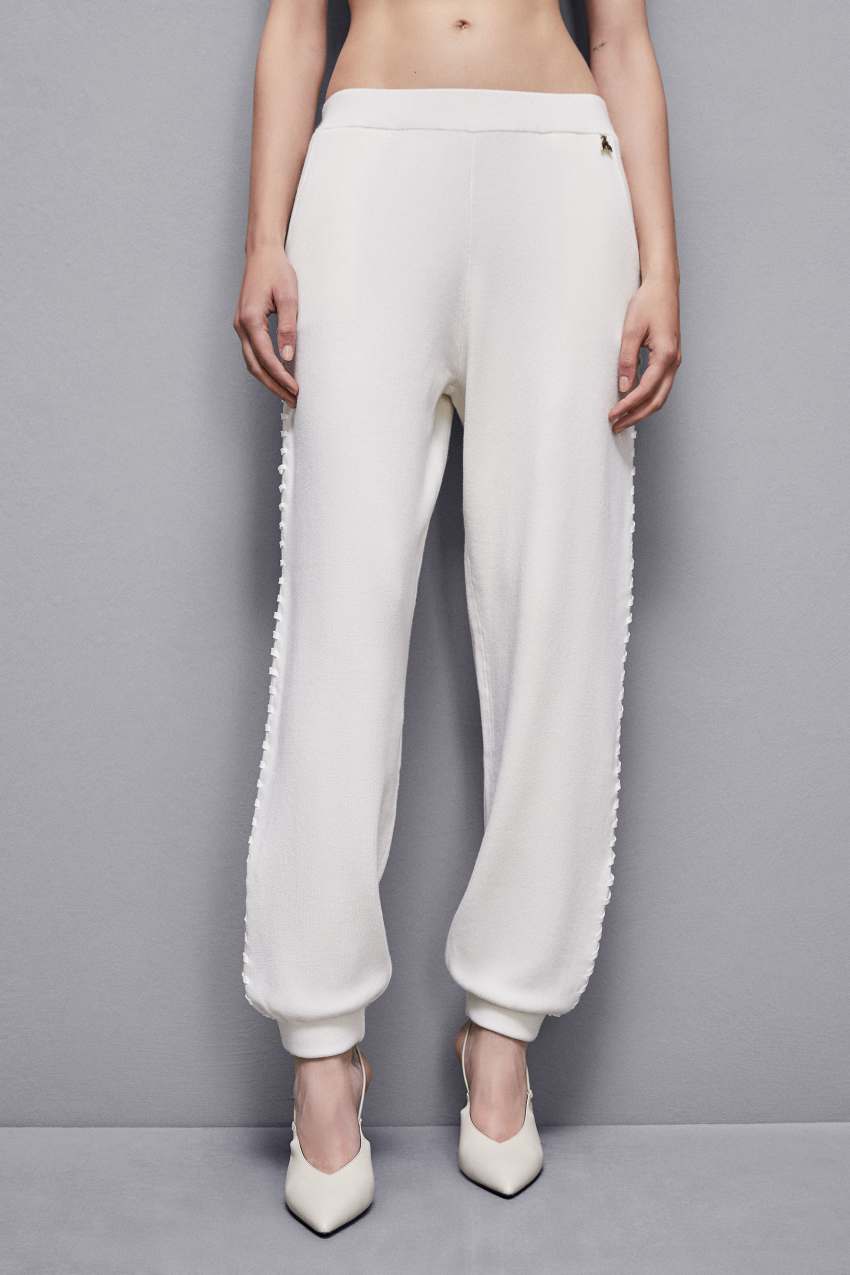 Patrizia Pepe Soft Viscose Joggers Beyaz | QIL403258