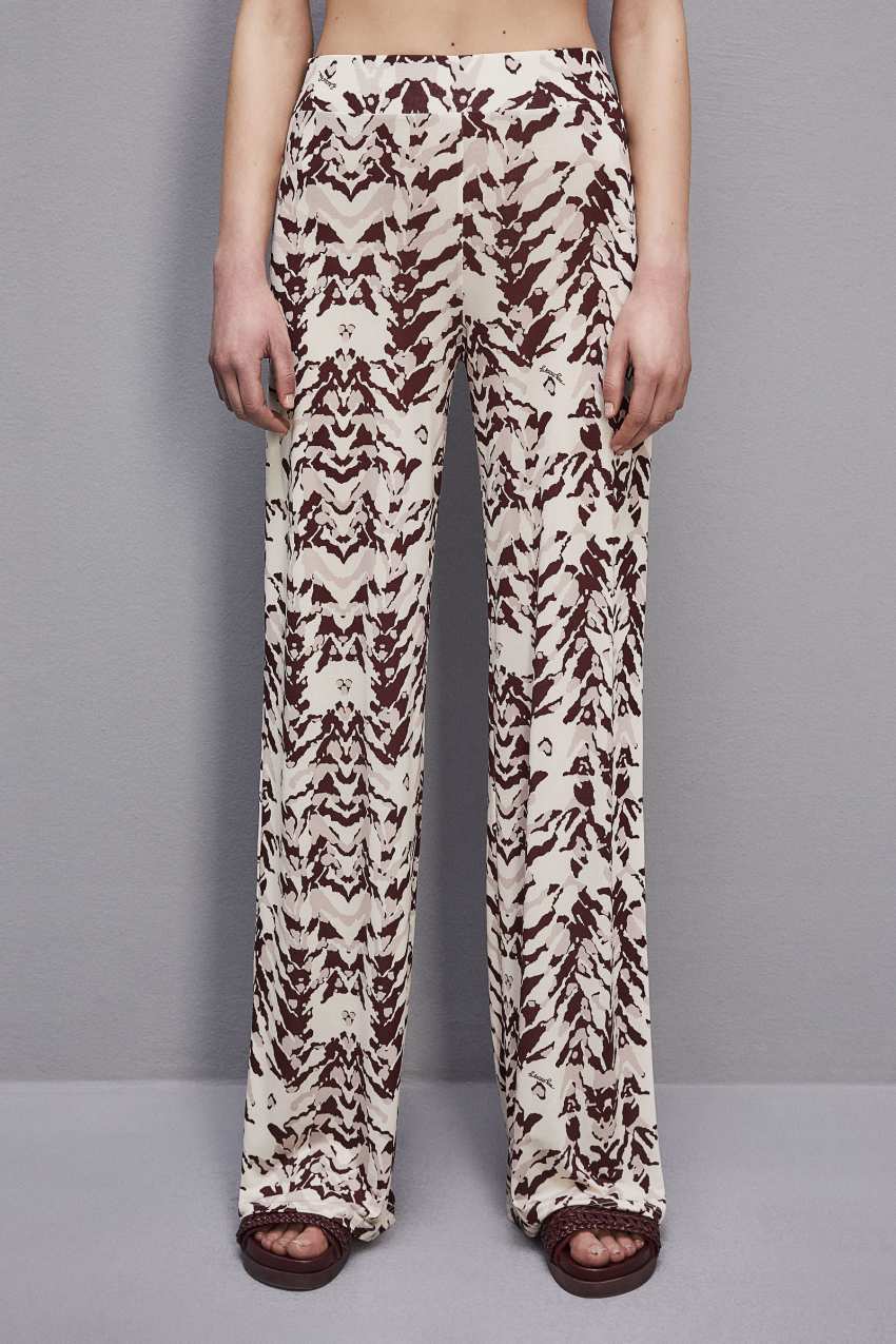 Patrizia Pepe Stretch Jersey Pants With Print Renkli | BZW376095