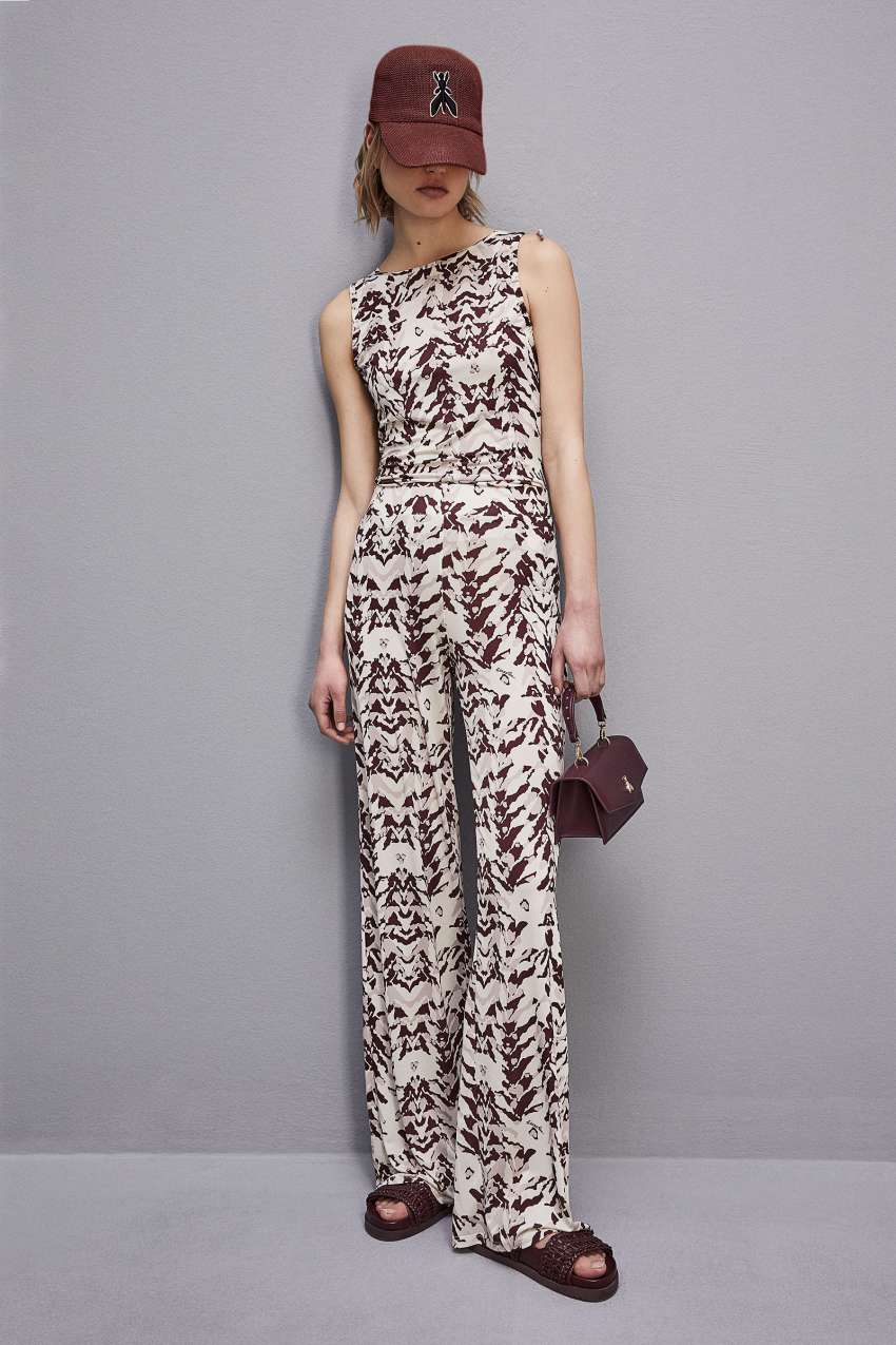 Patrizia Pepe Stretch Jersey Pants With Print Renkli | BZW376095