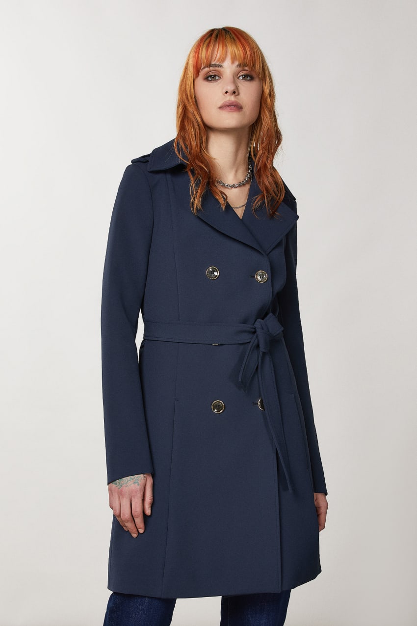 Patrizia Pepe Trench Mavi | DLS915736