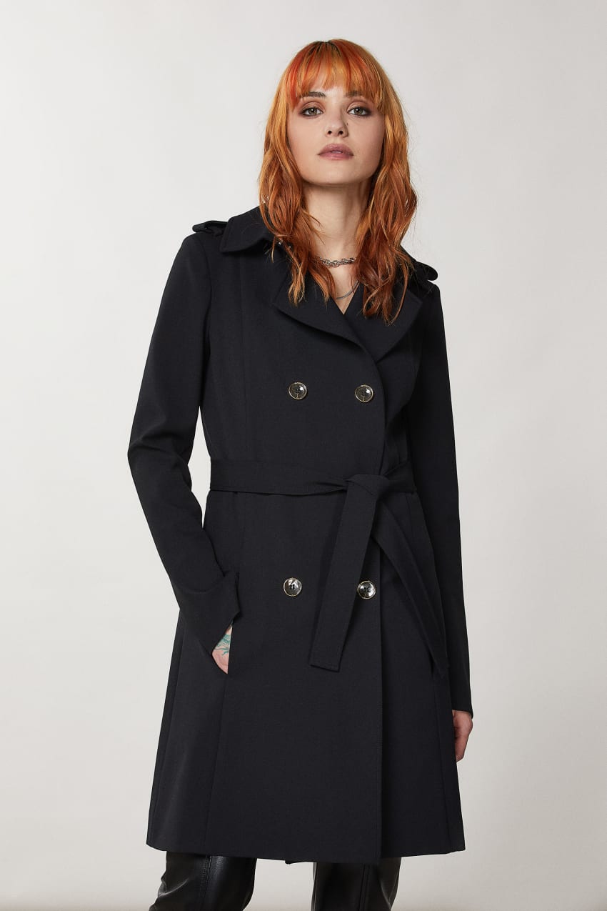 Patrizia Pepe Trench Siyah | VYQ389160