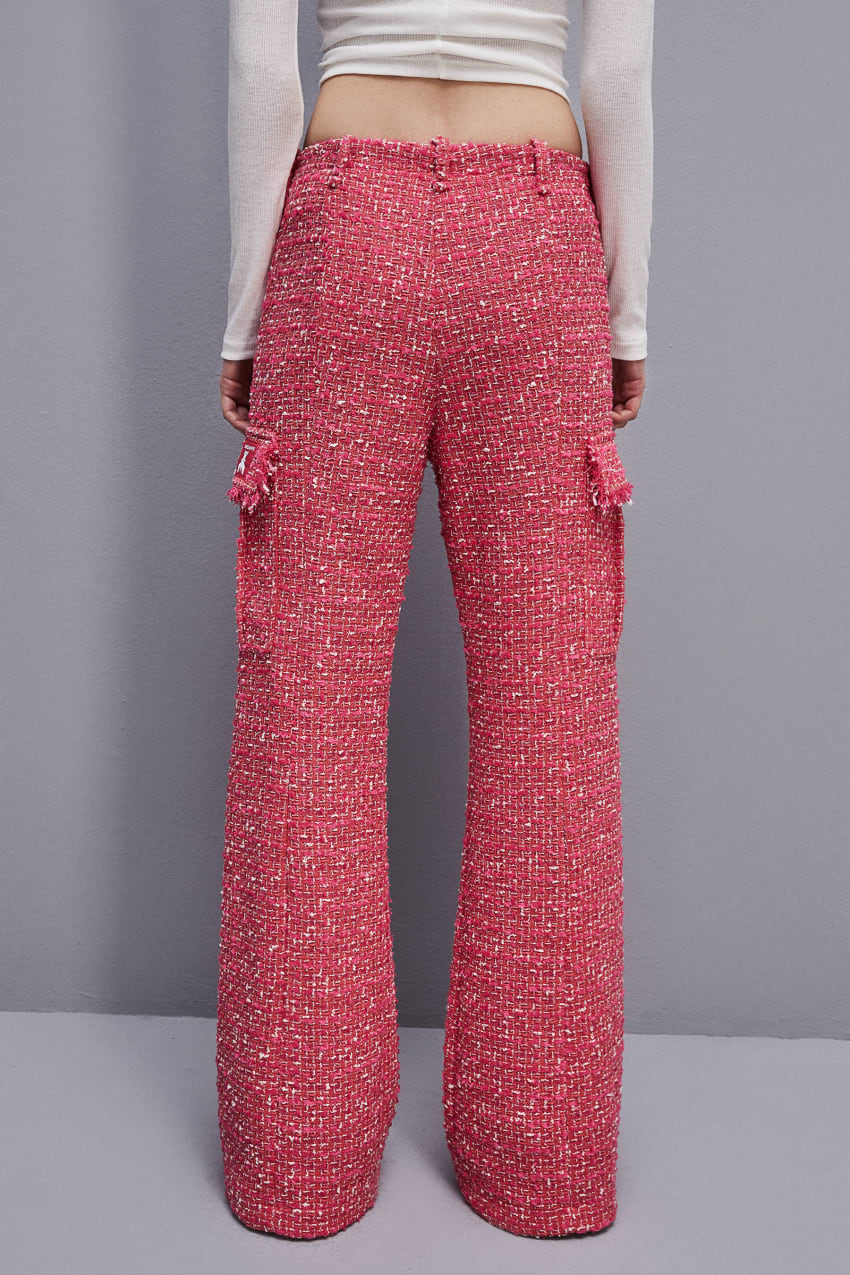 Patrizia Pepe Tweed Cargo Pants Kırmızı | RXE260791