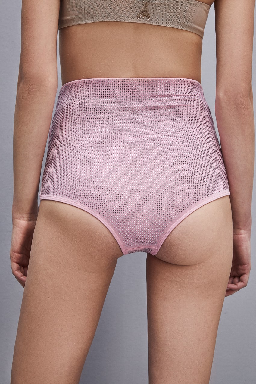 Patrizia Pepe Viscose Jersey Briefs Pembe | XYH279316