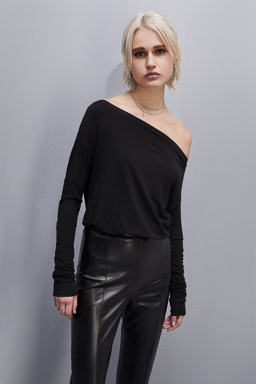 Patrizia Pepe “essential” Long-sleeved T-shirt Siyah | RPG691258